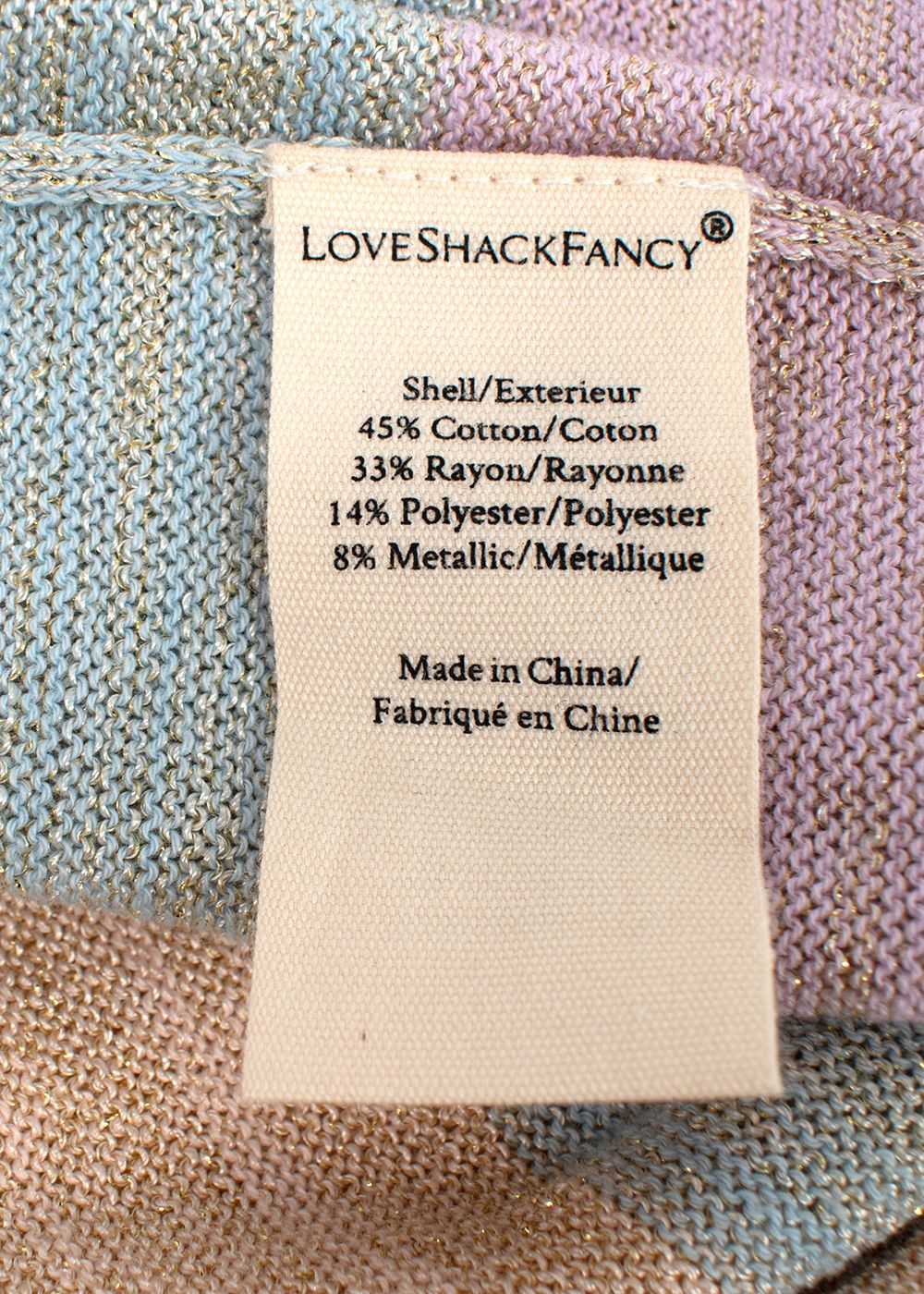 Love Shack Fancy Multi color Tank Top Size XS cotton