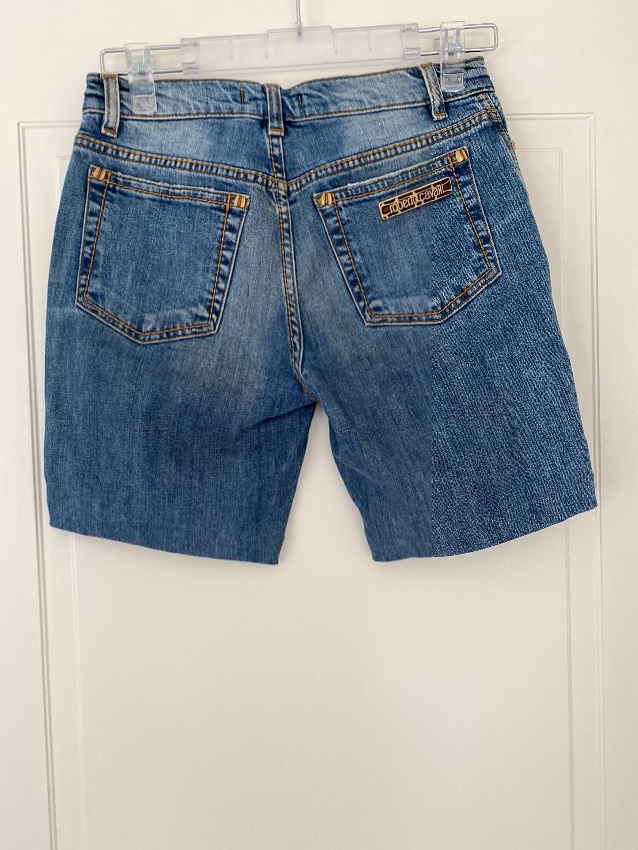 Preowned Roberto Cavalli Denim Shorts Size XS Blue cotton