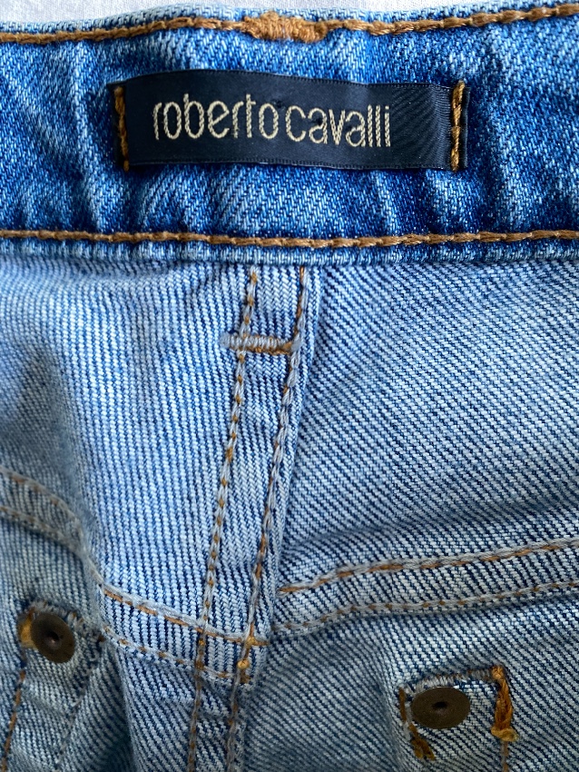 Preowned Roberto Cavalli Denim Shorts Size XS Blue cotton