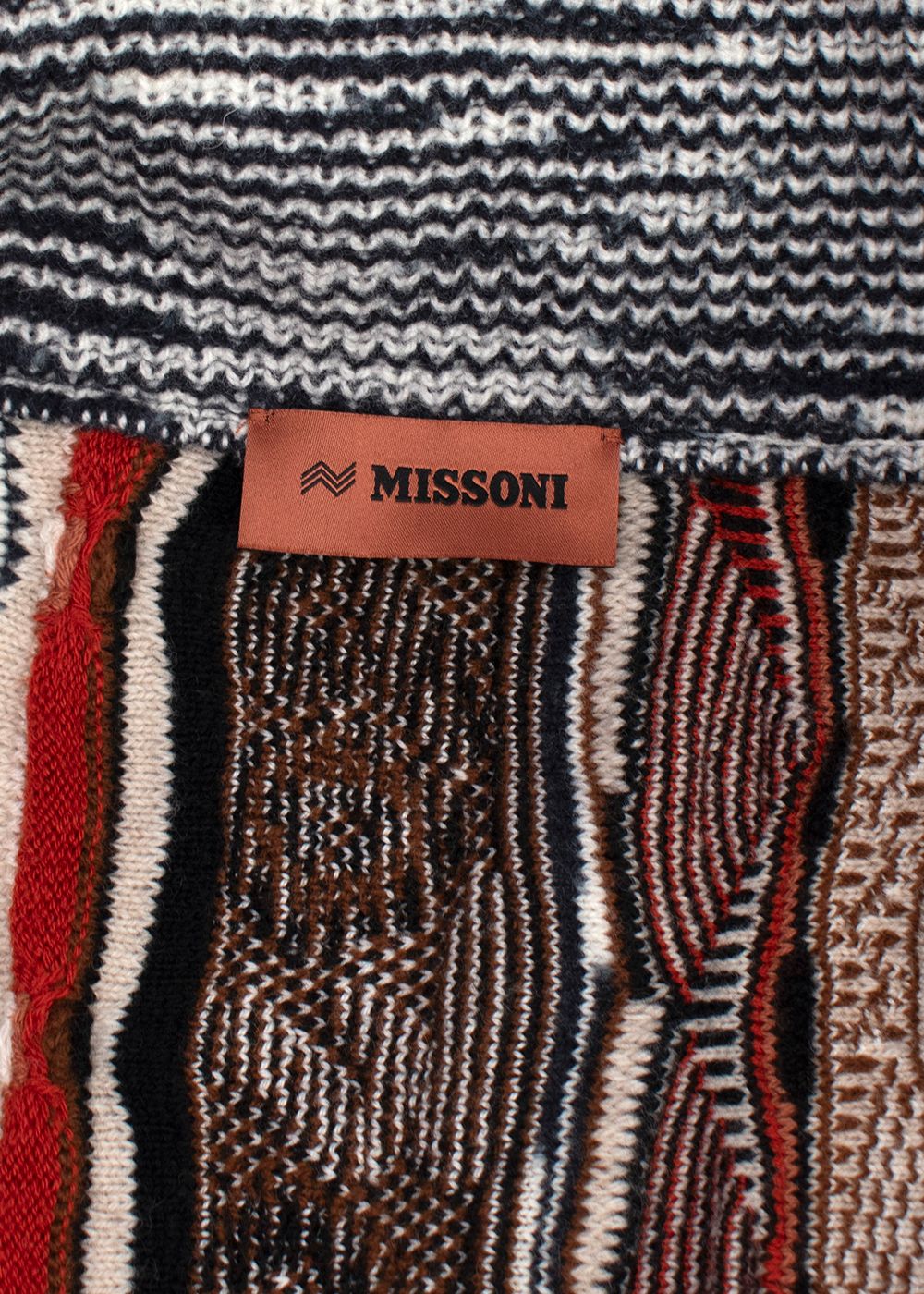 Missoni Intarsia Chunky Knit Cardigan Size M multicoloured wool