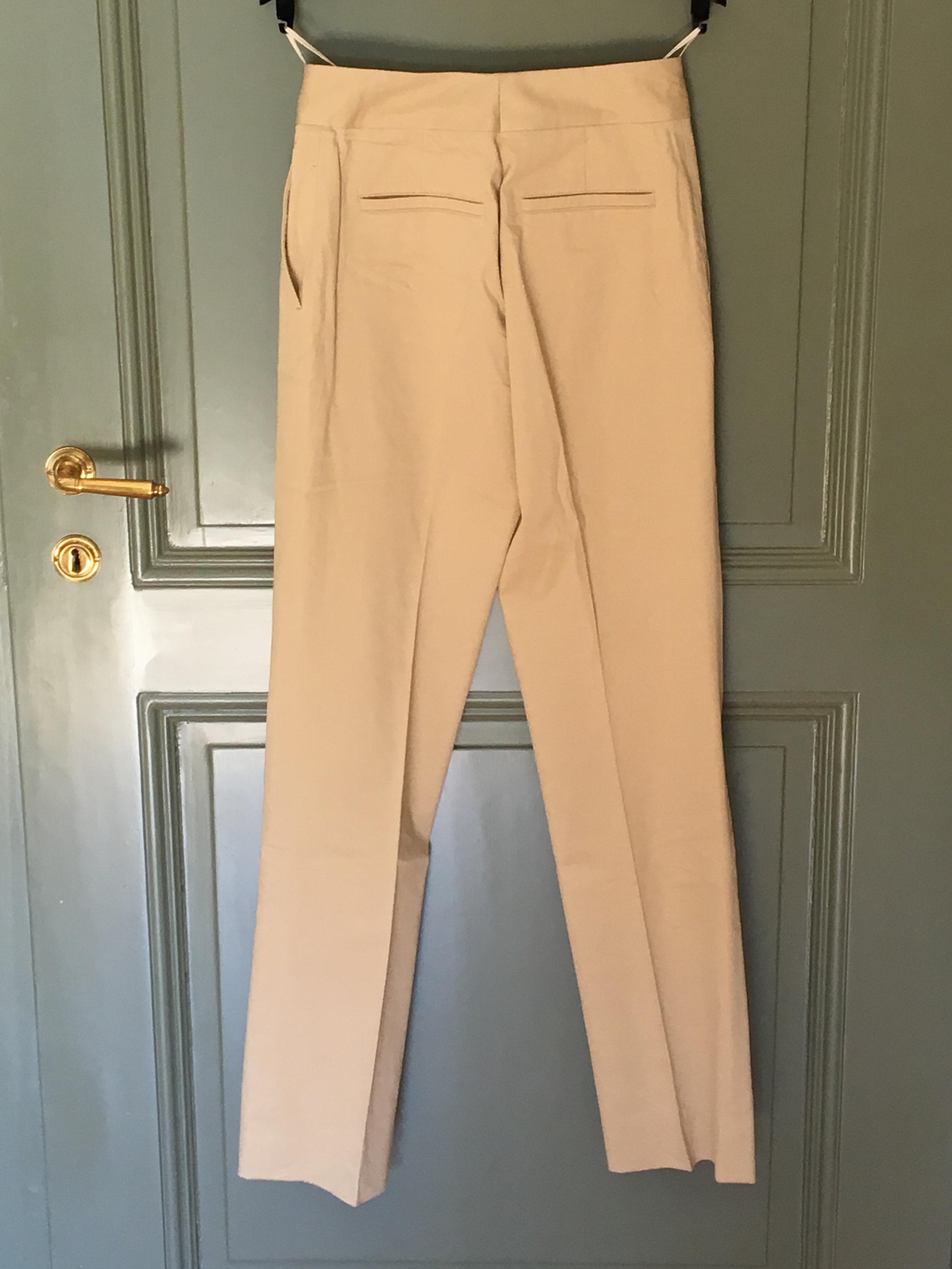 Loro Piana Khaki Straight Cut  Jeans Size XS Green cotton