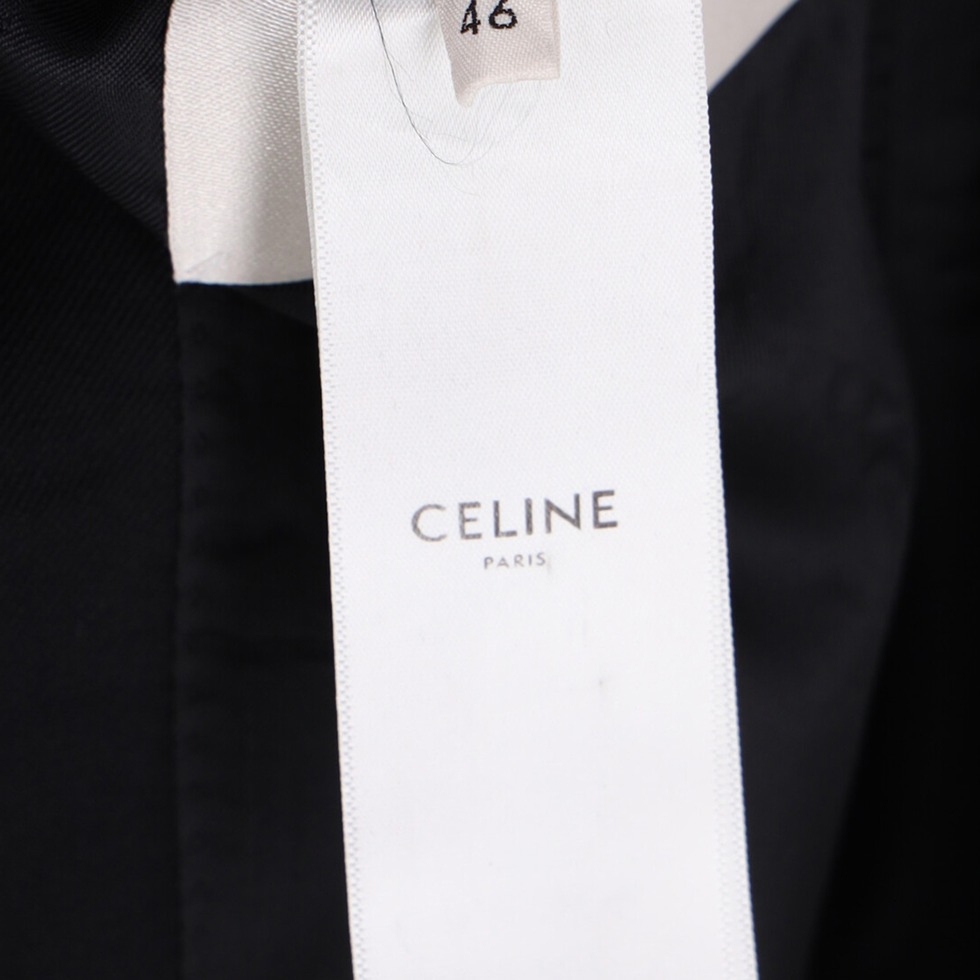 Men's Preowned Celine Black Single-Breasted Blazer Size 46 wool/hair/laine