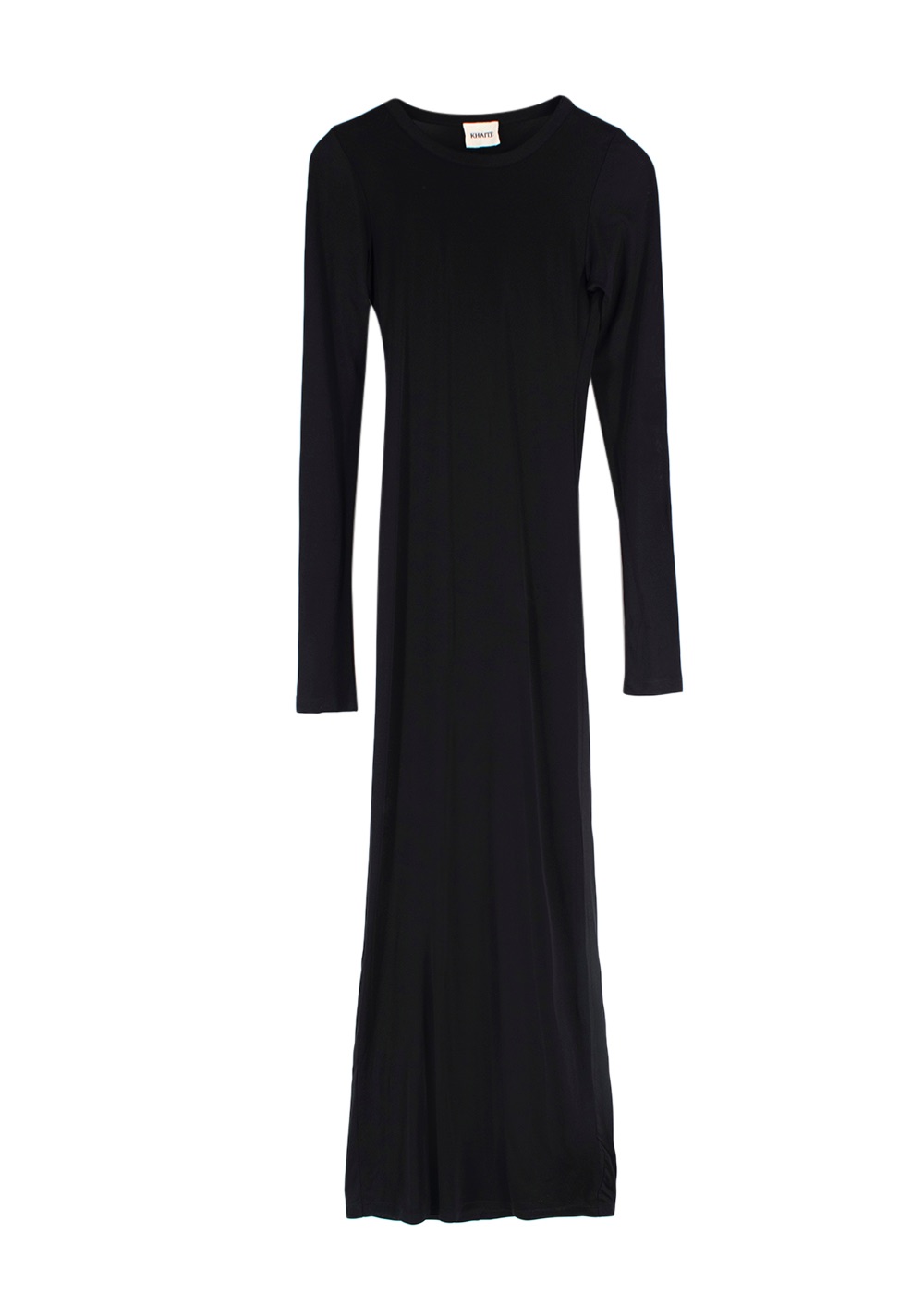 Khaite Black Long Sleeve  Maxi Dress Size XS viscose