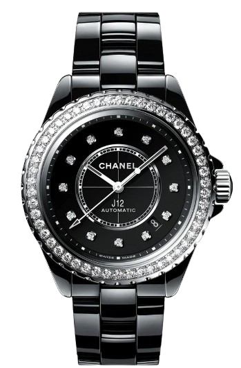 Preowned Chanel  Black J12 H6526 Watch ceramic