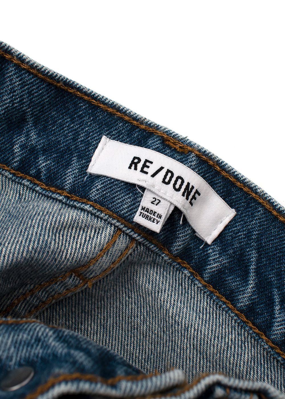 RE/DONE raw hem blue jeans Size 27/69 cotton