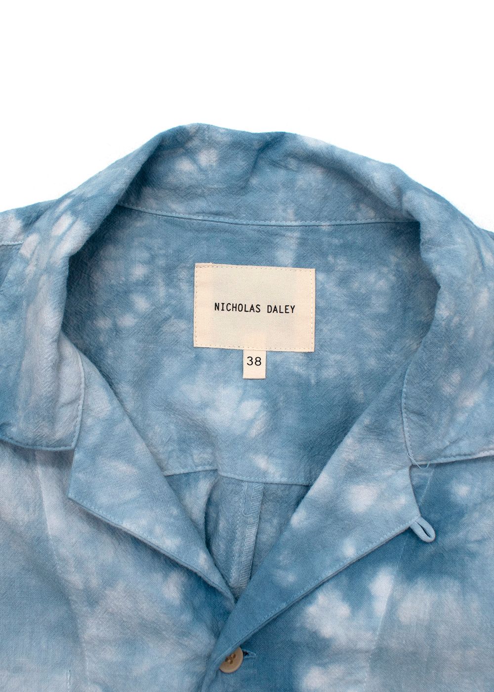 Men's Nicholas Daley Blue Tie-dye Shirt Size M cotton