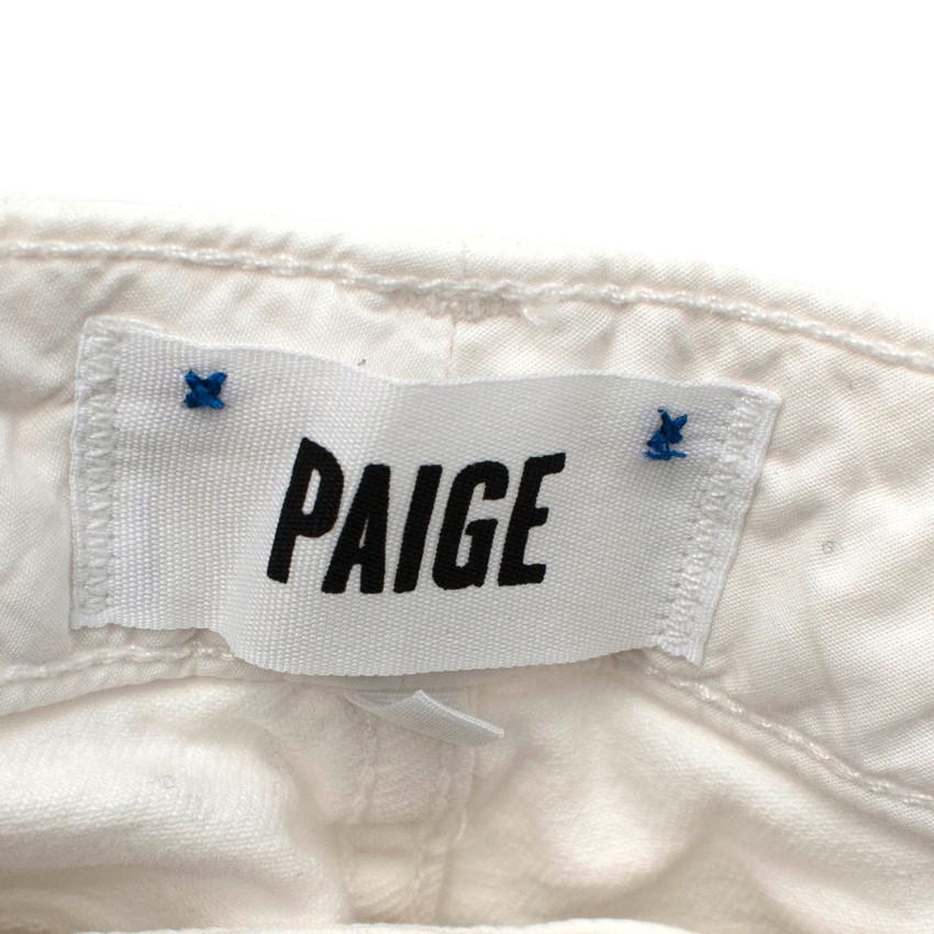 Preowned Paige White Denim Skyline Ankle Peg Jeans Size XS cotton-elasthane