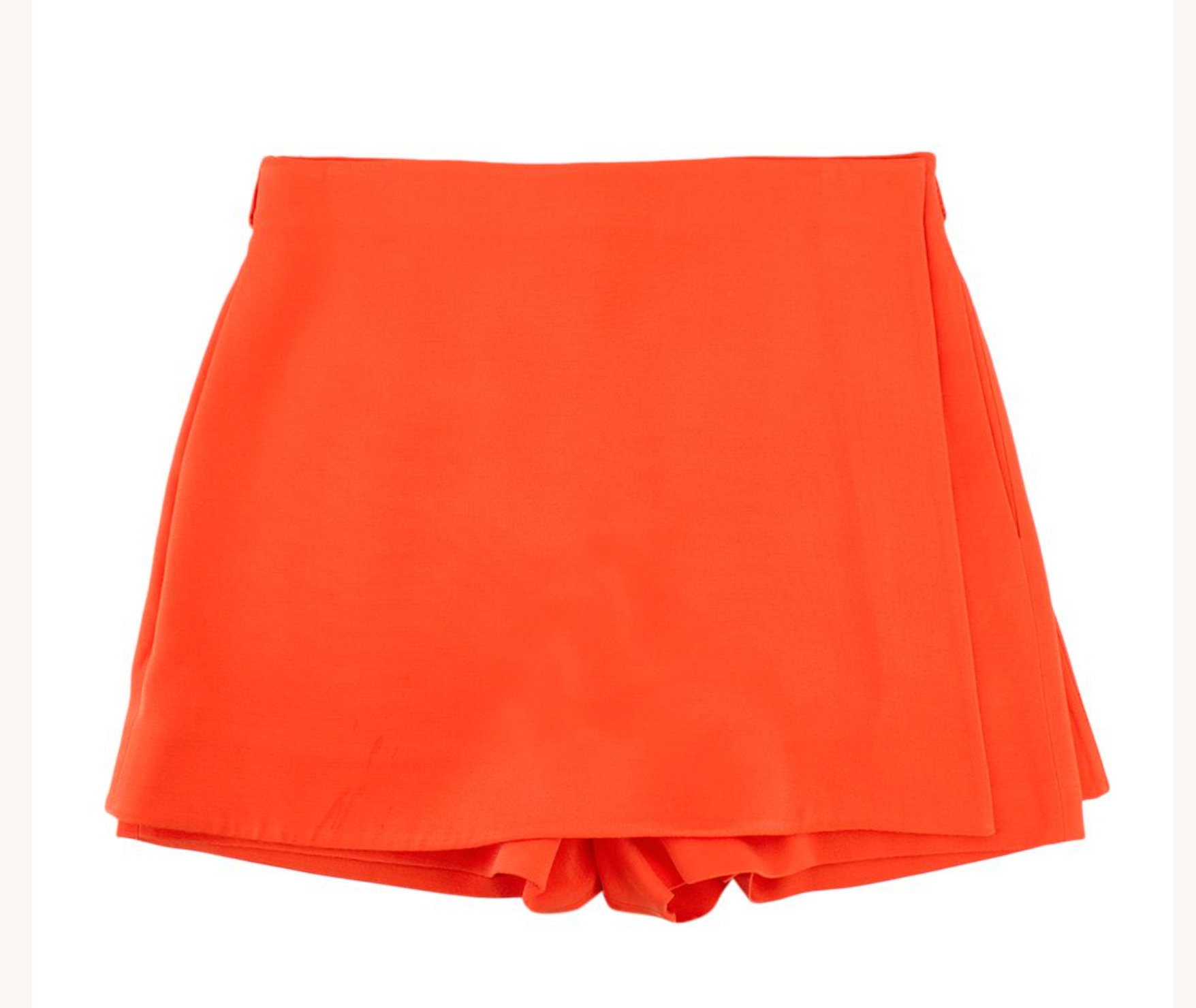 Preowned Valentino Orange Wool  Asymmetric Skort Size XS