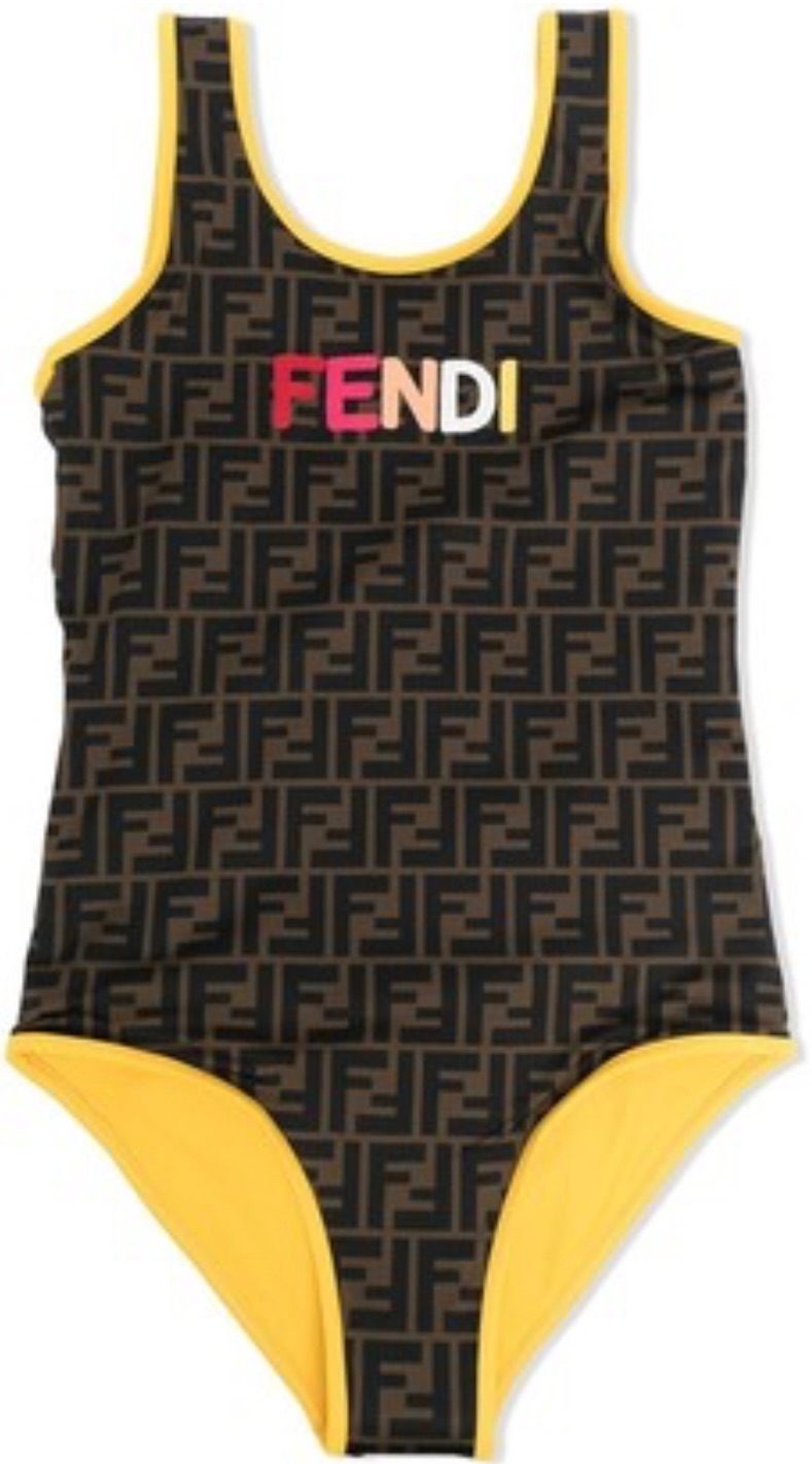 Boys Fendi Kids Monogram Swimsuit Size 10 Years + Multicoloured polyester