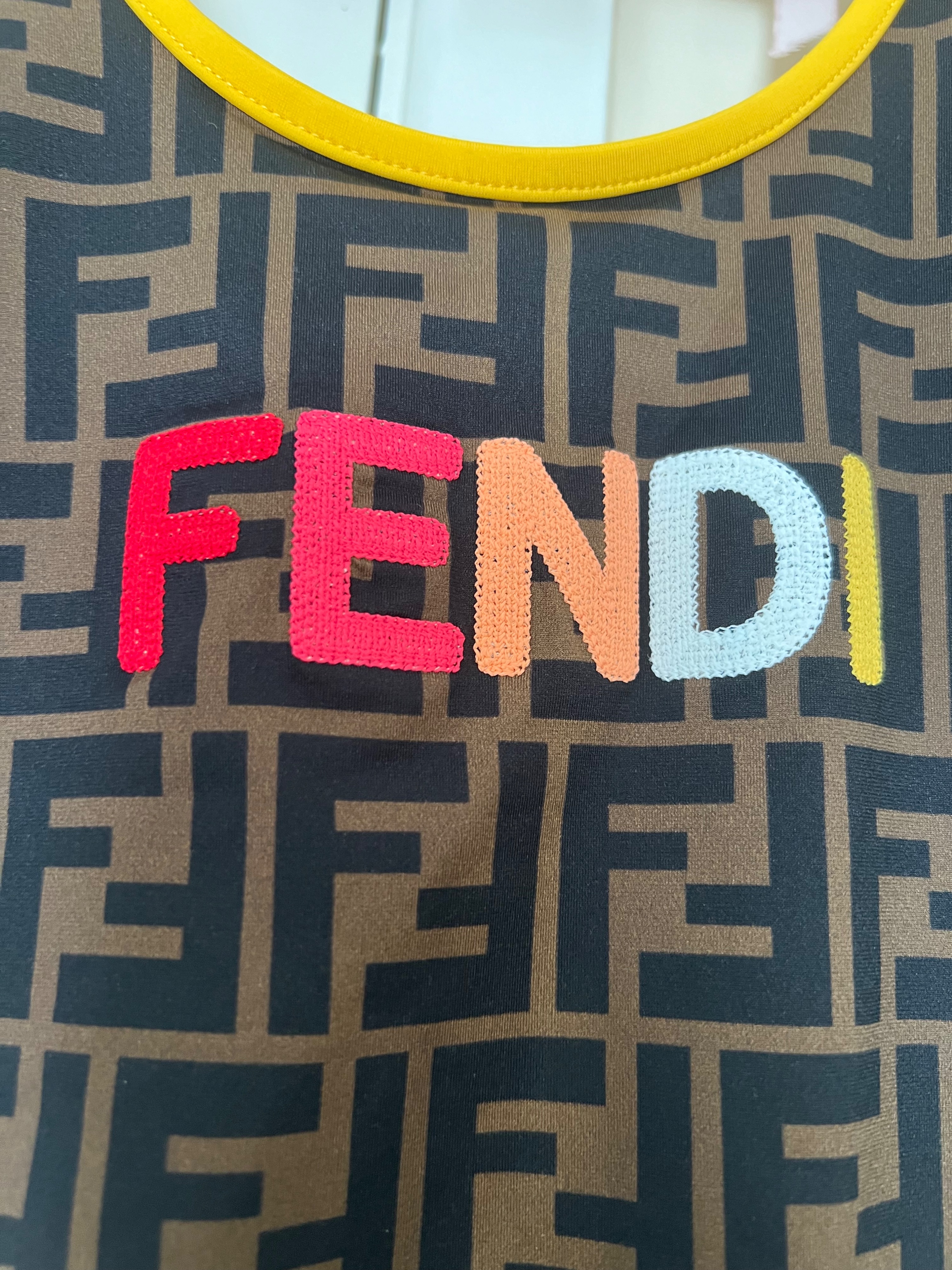 Boys Fendi Kids Monogram Swimsuit Size 10 Years + Multicoloured polyester