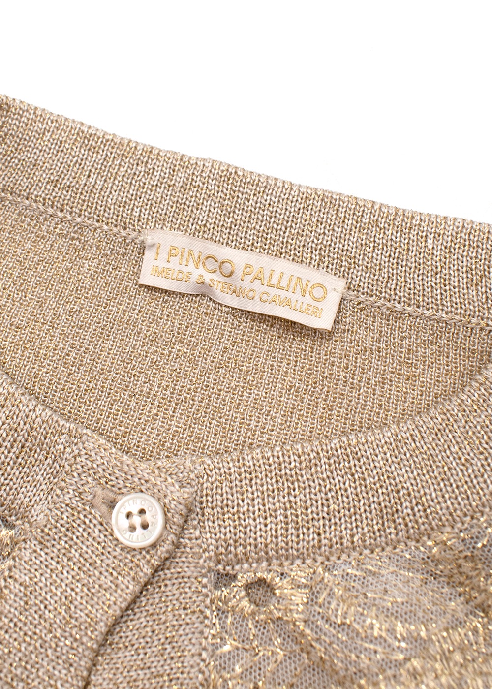 Boys I Pinco Pallino Kids 10Y Gold Embellished  Cardigan Size 10 Years + synthetic