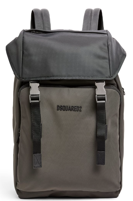 Men's DSquared Khaki Logo Backpack Khaki/green polyester