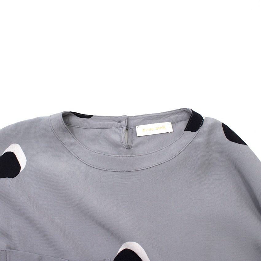 Preowned Stine Goya Grey Long-Sleeved Top Size XS viscose