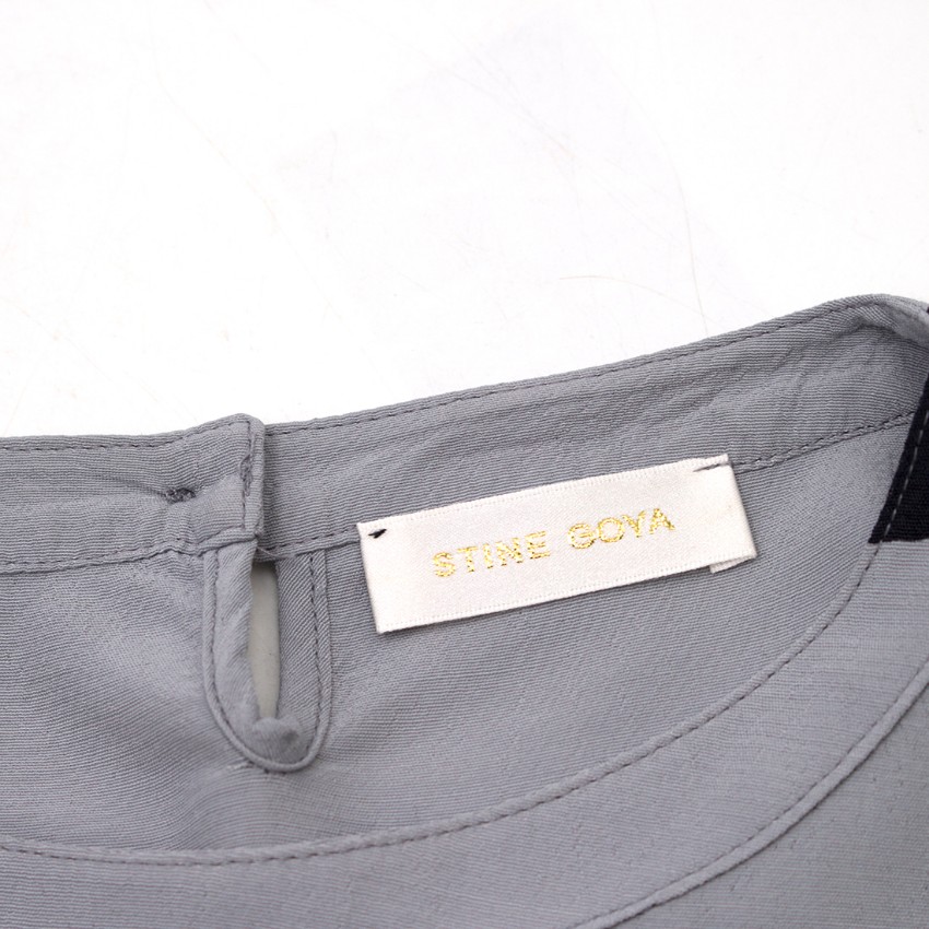 Preowned Stine Goya Grey Long-Sleeved Top Size XS viscose