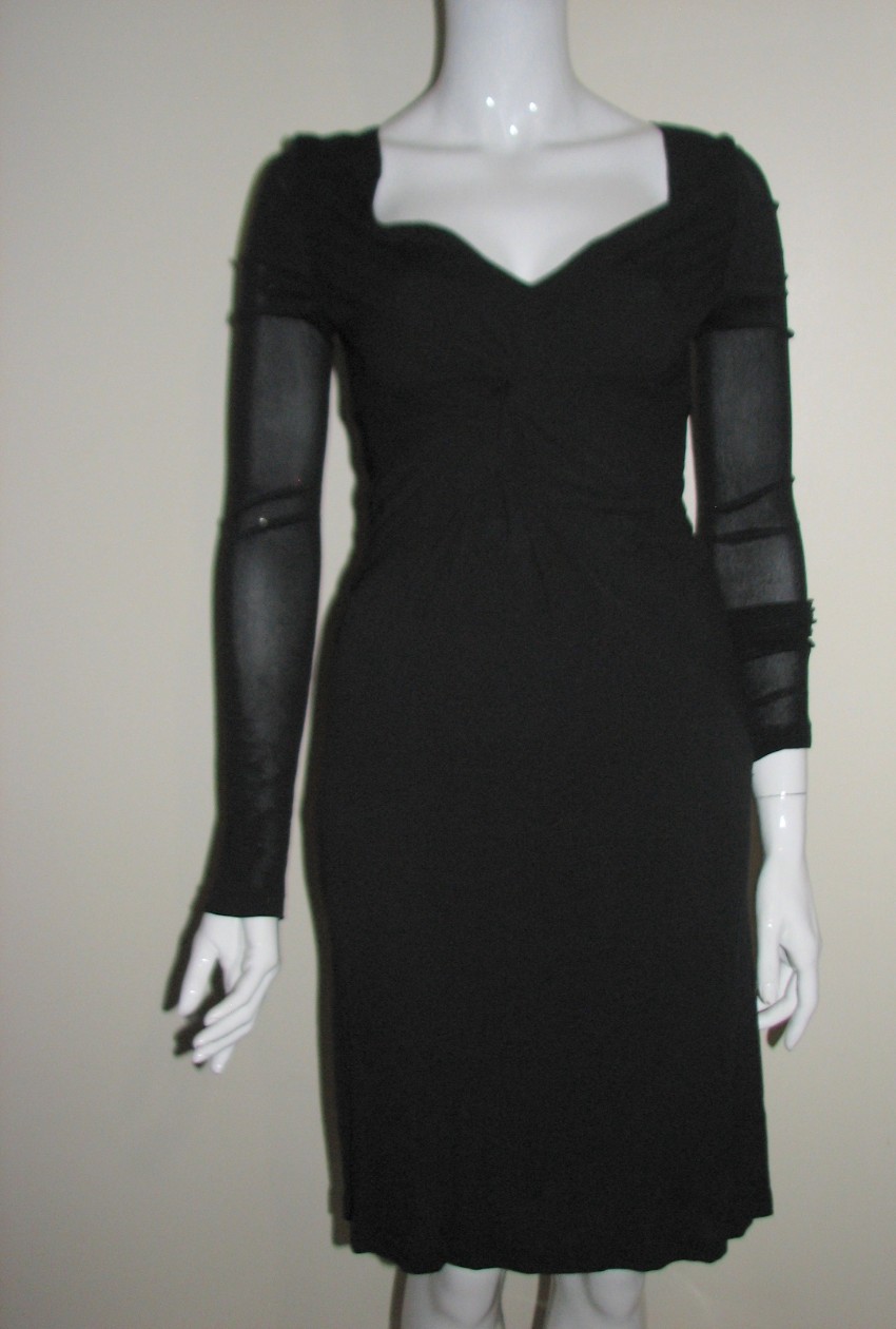 Preowned Etro Black Drape Dress Size M polyester