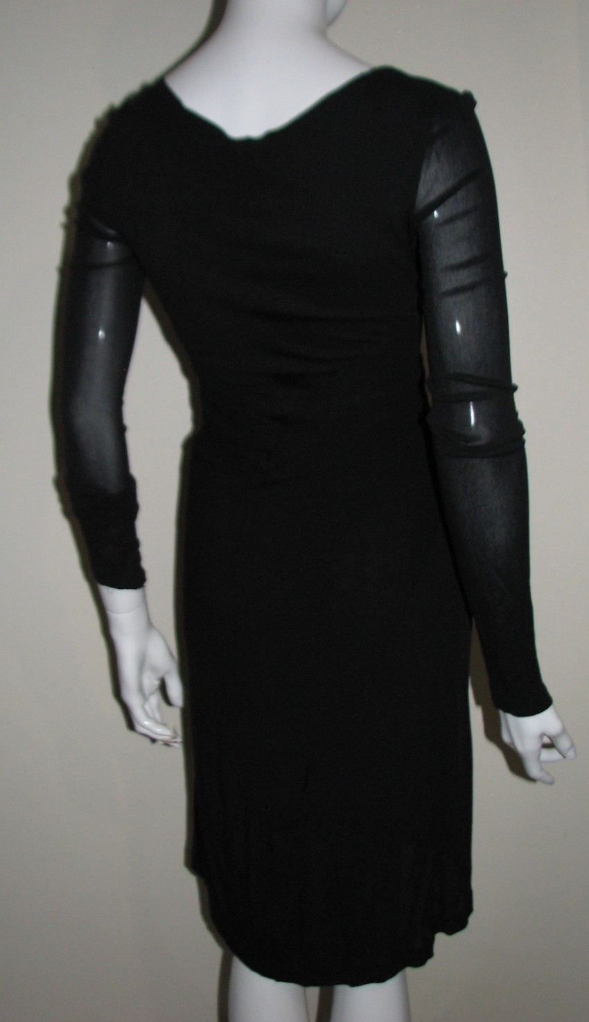 Preowned Etro Black Drape Dress Size M polyester