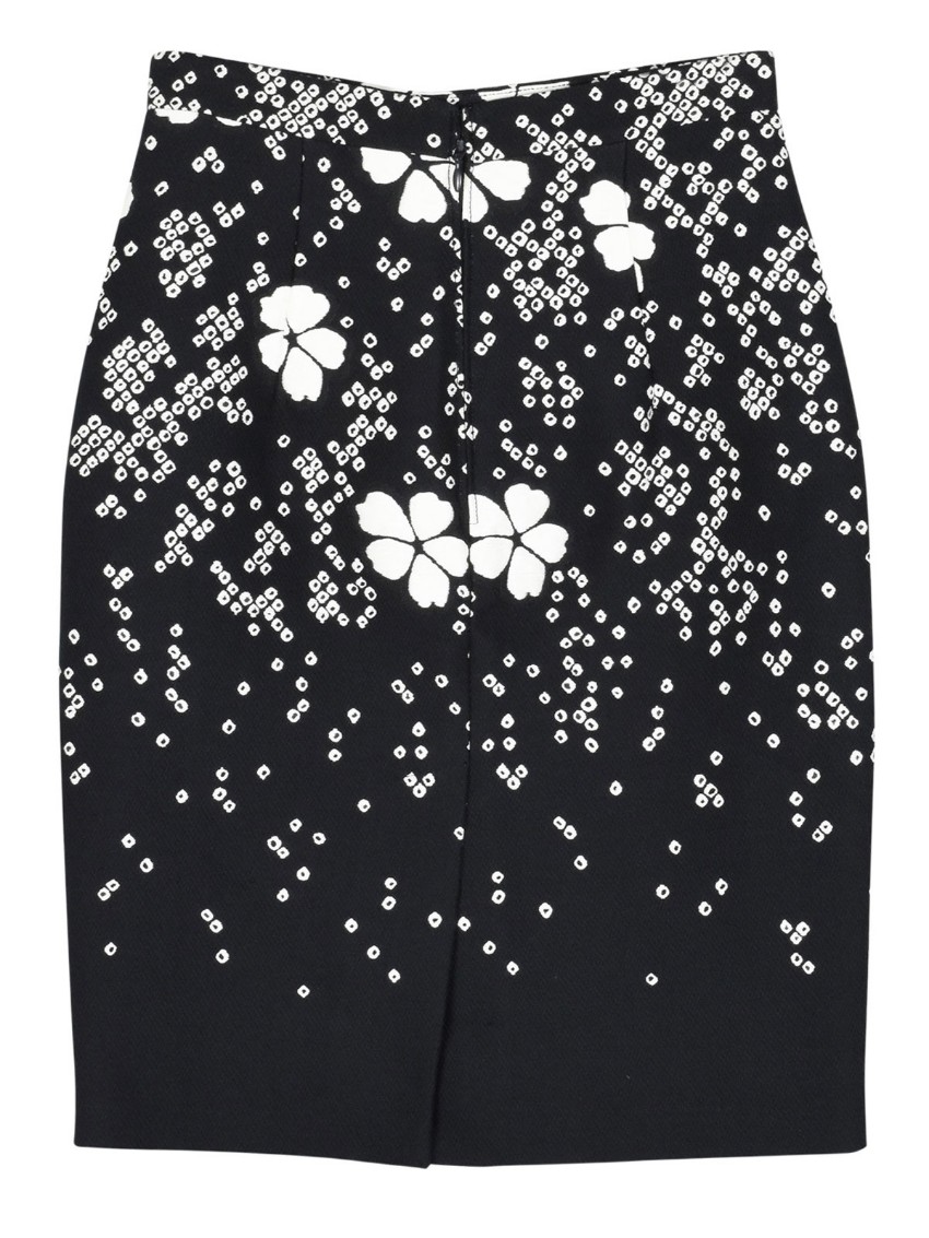 Dsquared2 floral knit pencil skirt Size XXS Black cotton