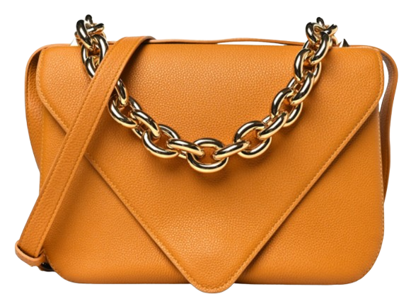 Preowned Bottega Veneta Orange Mount Envelope Bag Size 35.5 Cob/ Orange leather