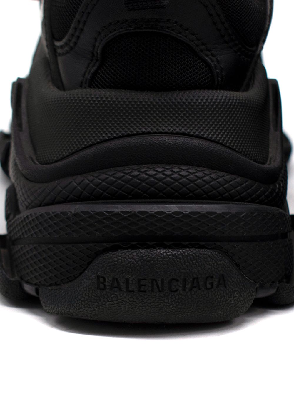 Preowned Balenciaga Black Triple S Trainers Size 36 foam/mesh