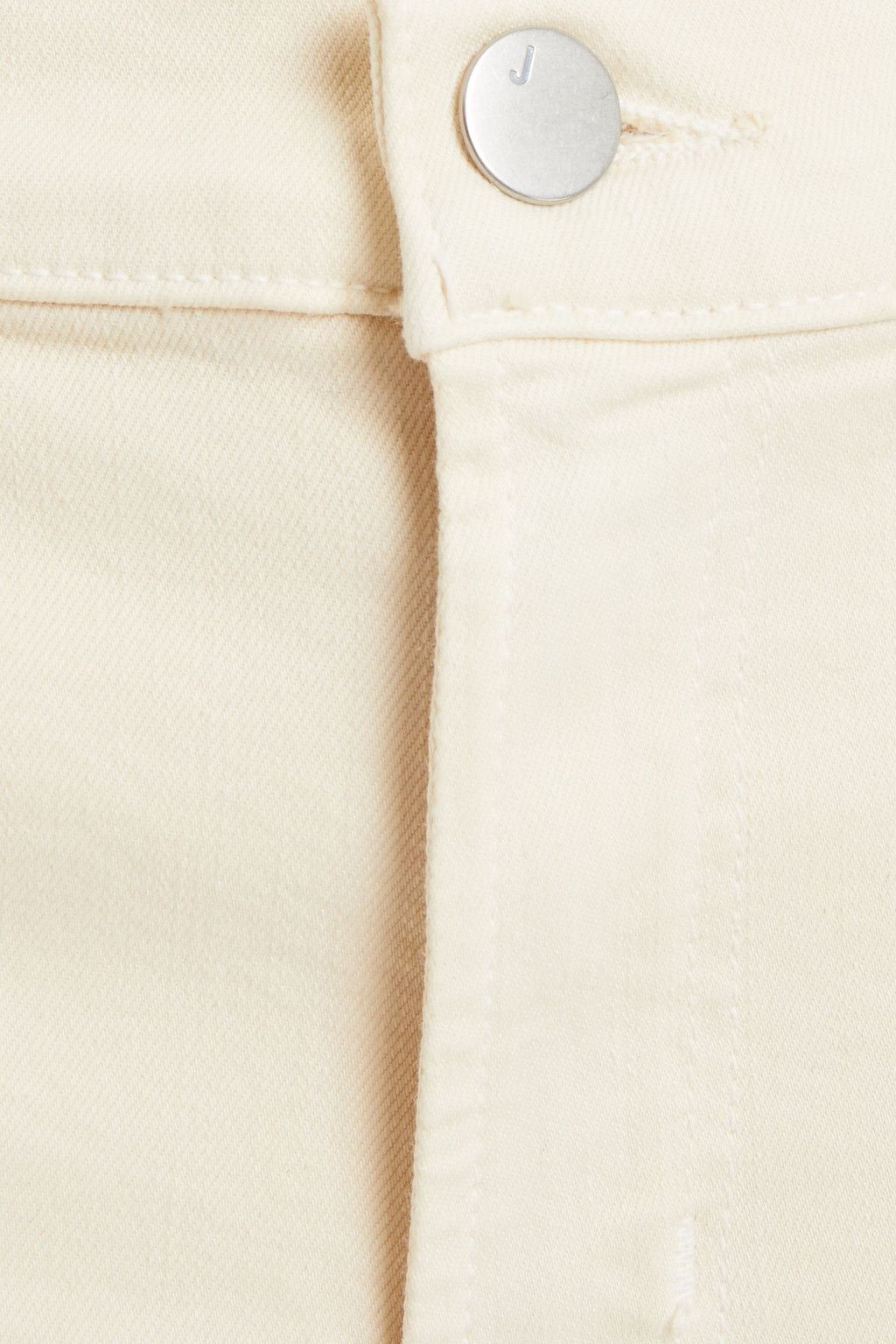 Preowned Cream denim cropped skinny jeans Size 30/76 Macadamia (cream) cotton