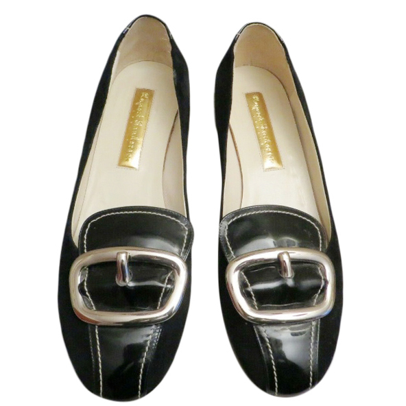 Preowned Rupert Sanderson Black ballerina Flats Size 38 leather