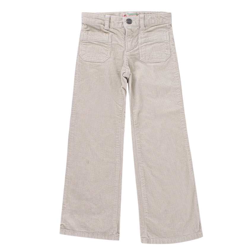 Boys Preowned Bonpoint Beige Corduroy Flared Trousers Size 6 Years Beige/Nude velvet