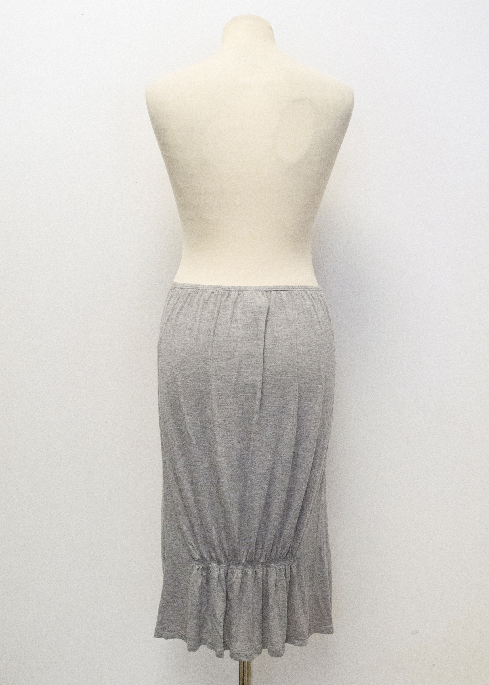 Preowned Future Ozbek Grey Stretch Skirt Size S rayon