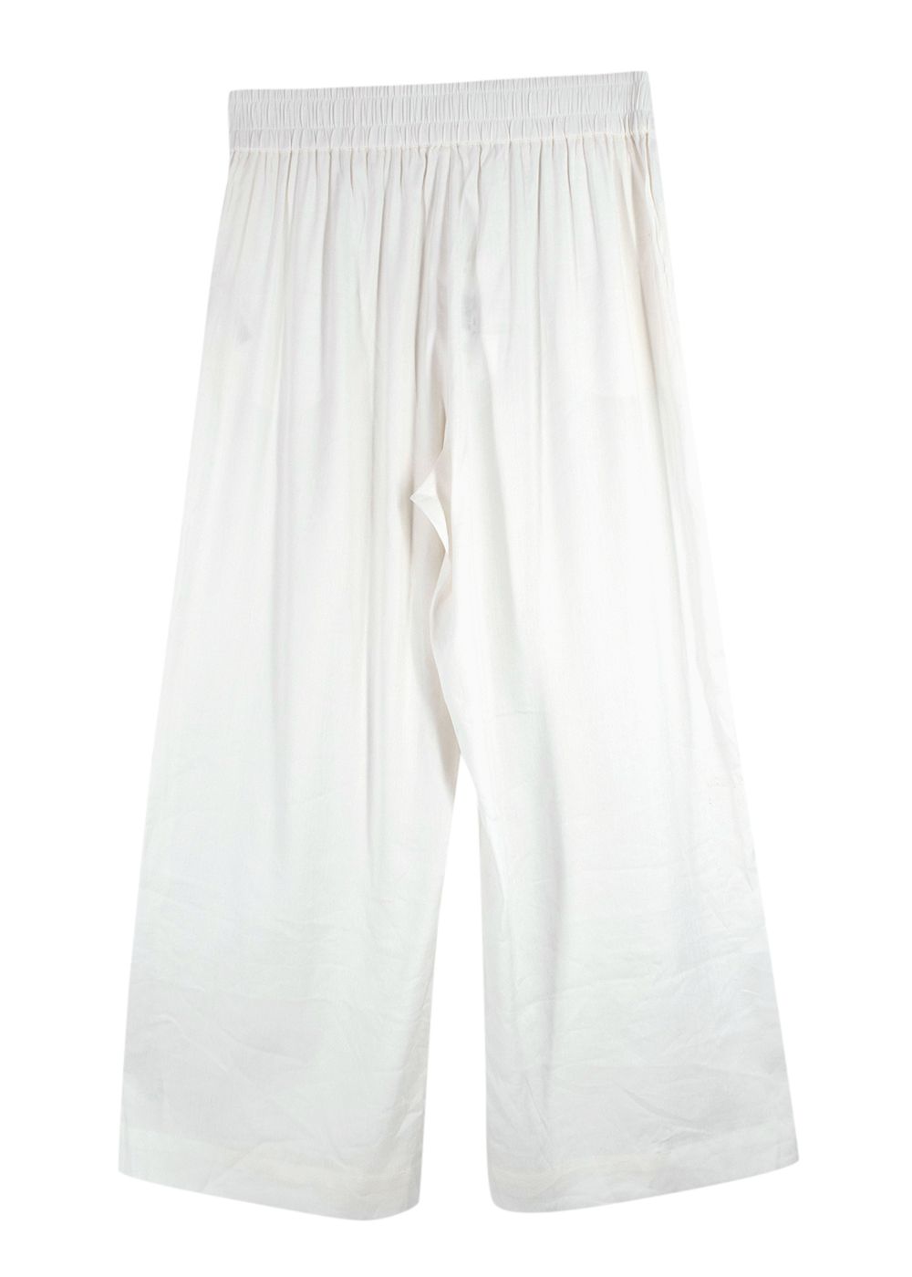 Frame White Linen Wide Leg Trousers Size XL