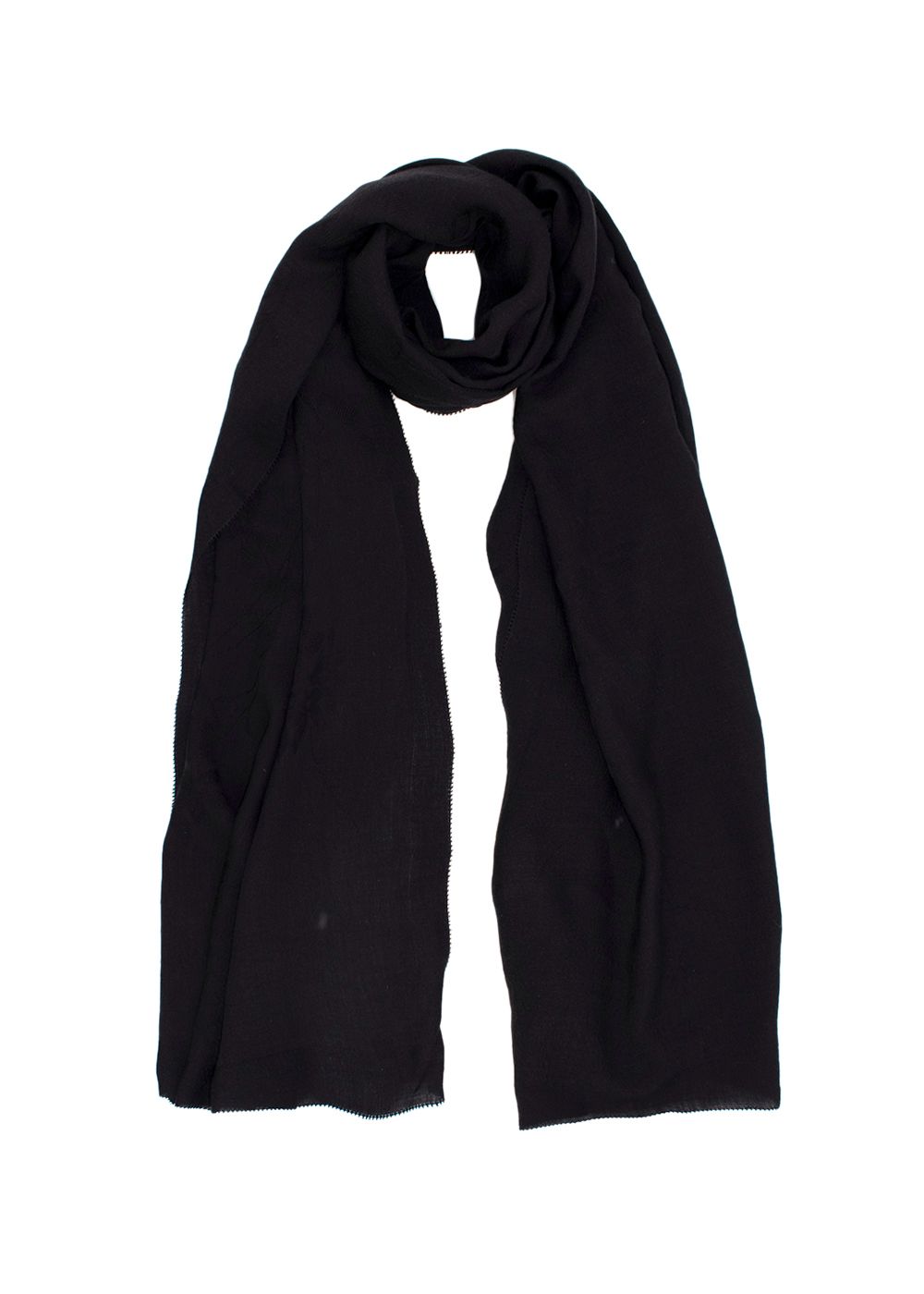 Armani Collezioni Cashmere  Silk Black Floral Scarf