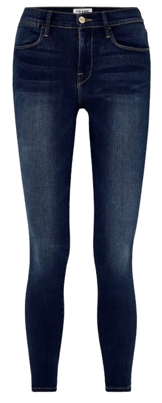 Preowned Frame Le High Skinny Jeans Size 27/69 blue cotton/polyester/lycra