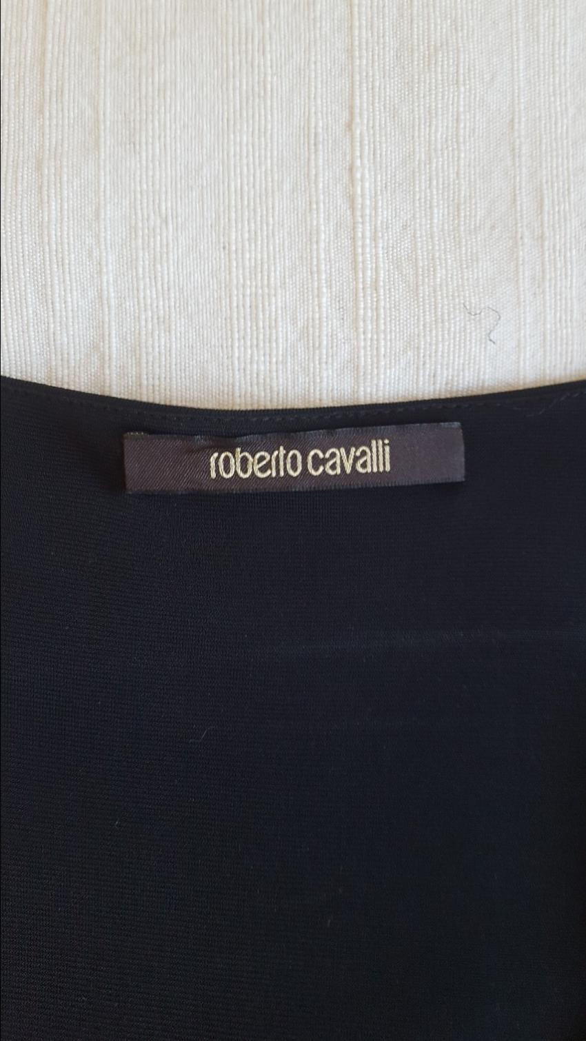 Roberto Cavalli gathered-waist top Size S Black viscose