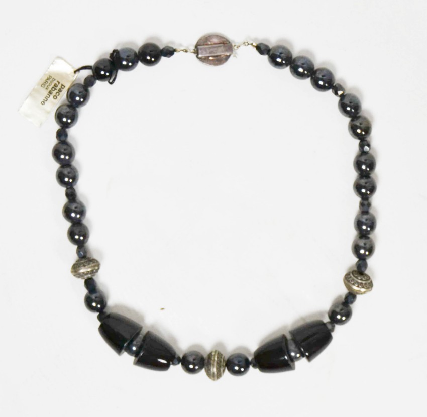 Pacco Rabanne Vintage Beaded Necklace Black