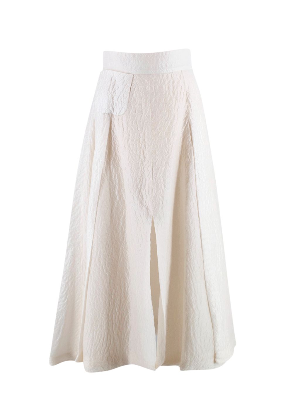 Emilia Wickstead silk midi skirt Size S White