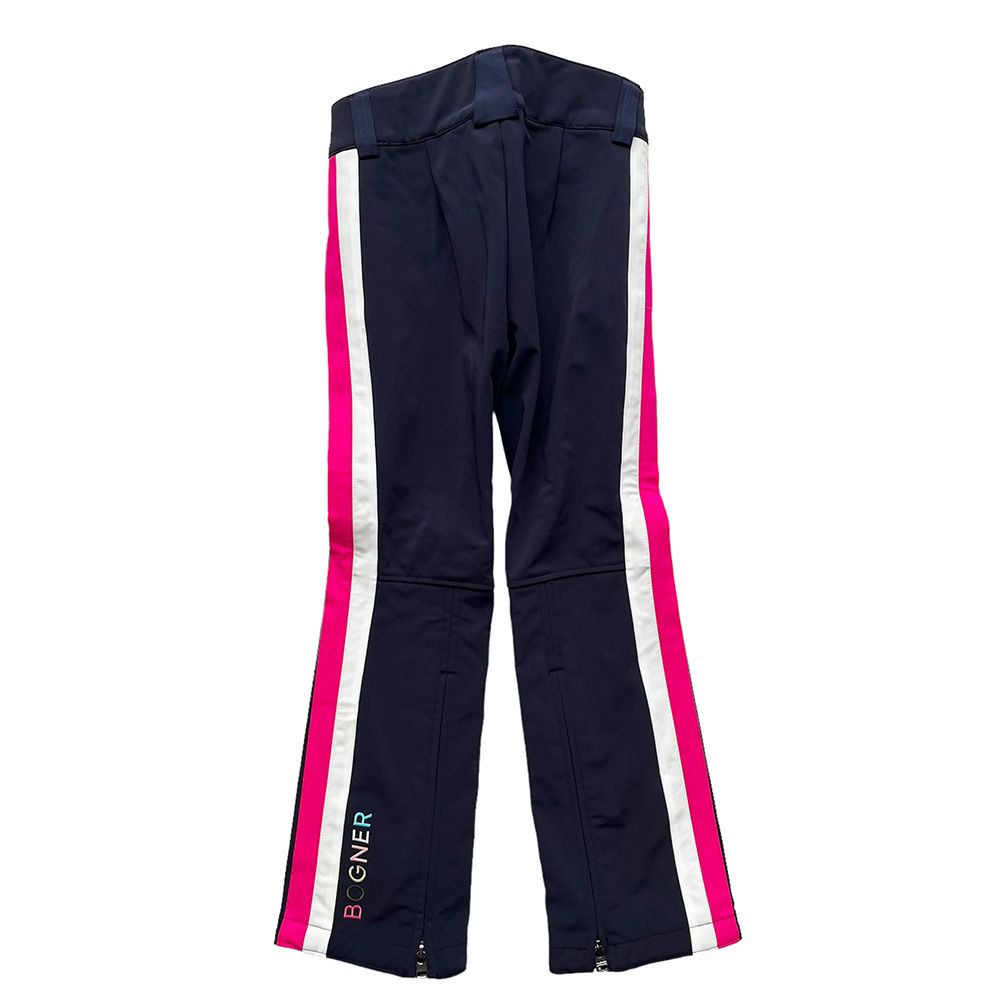 Boys Preowned Bogner Kid's Navy Ski Trousers Size 9 Years Navy/Pink/White polyester