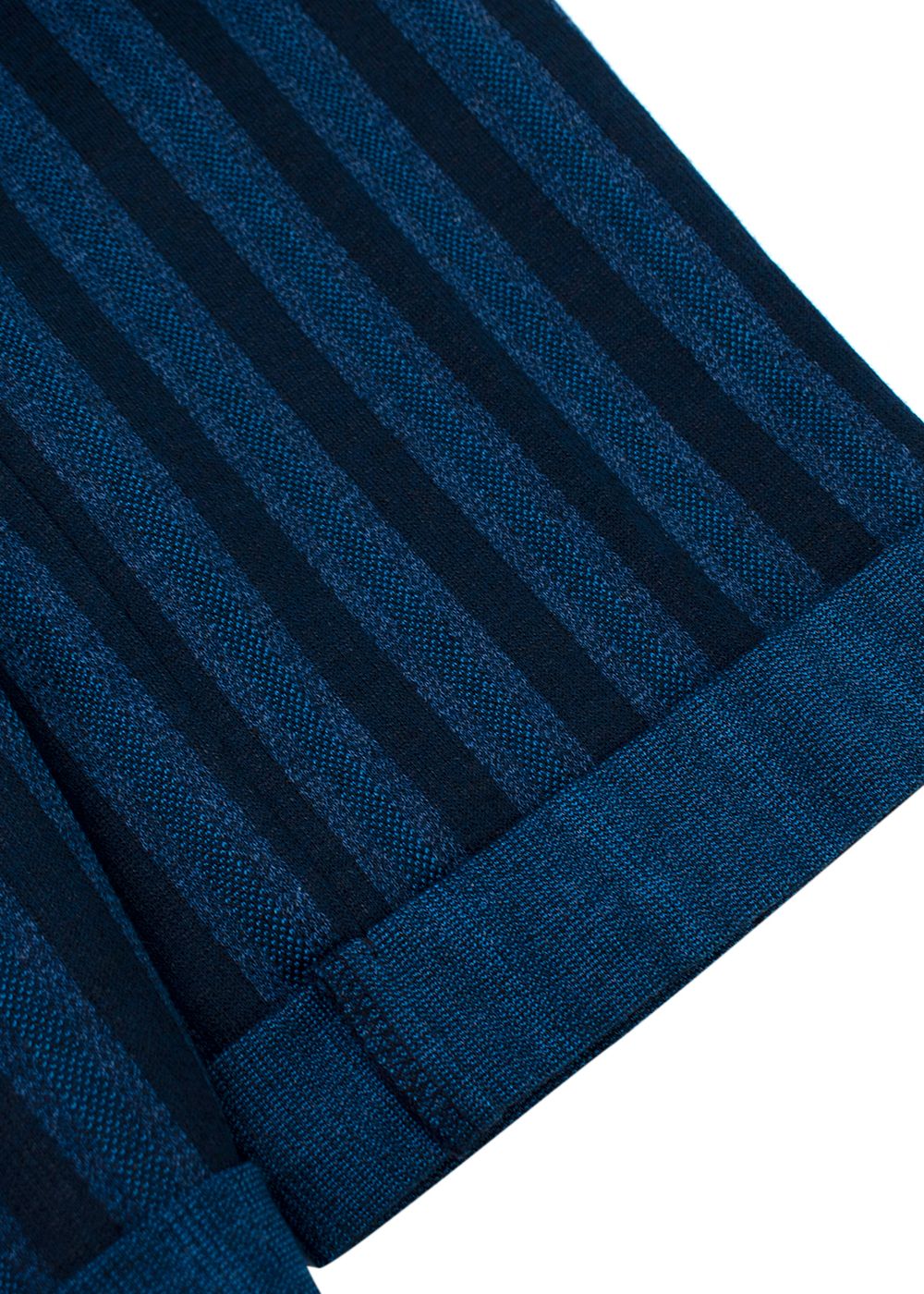 Men's Etro Blue Striped  Cotton Blend Slim Fit Trousers Size L Multi Blue