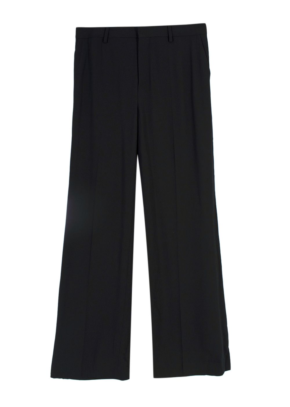 Preowned Petar Petrov Black Classic Wide Leg Trousers Size S wool