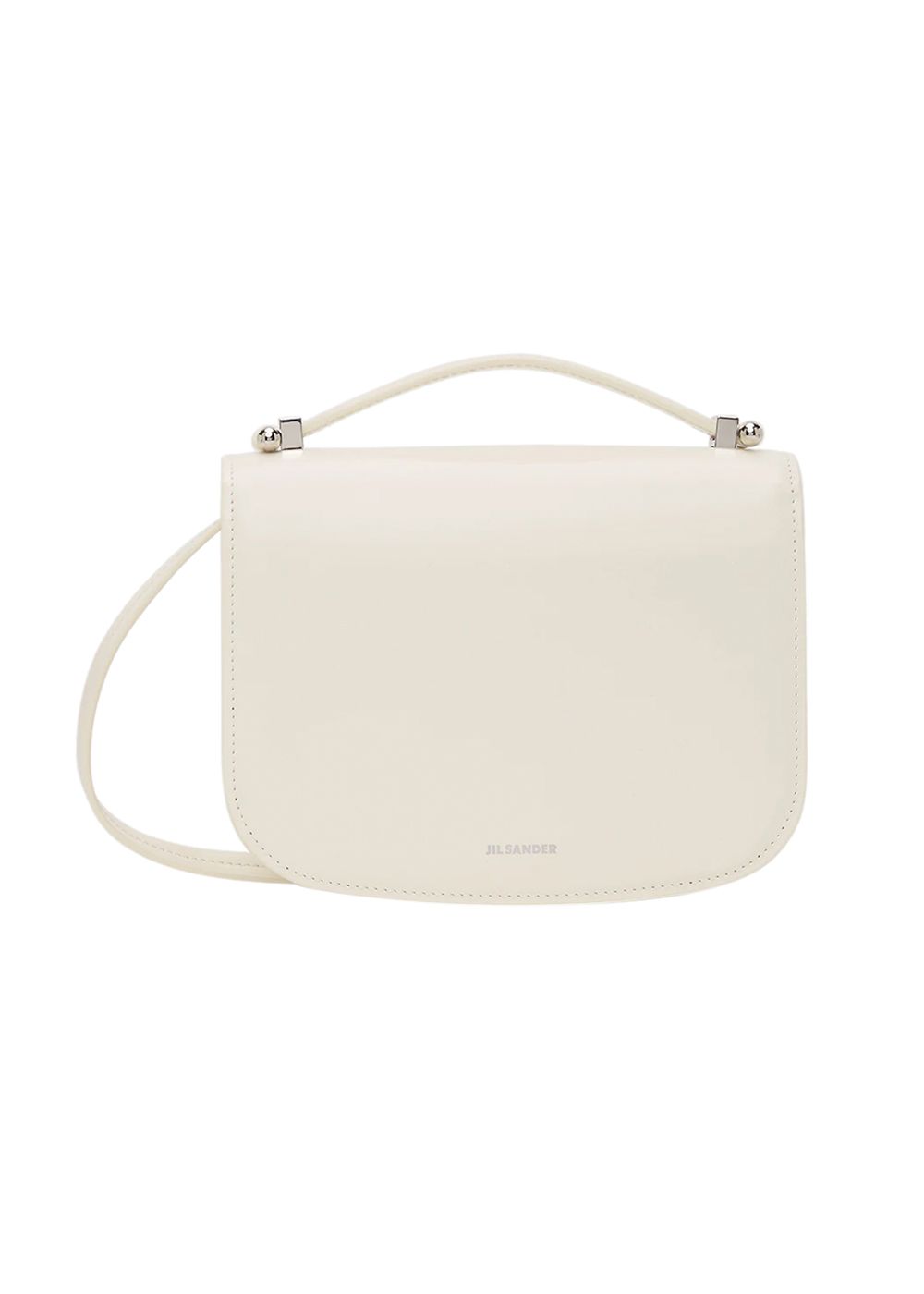 Jil Sander Leather off-white Small Taos Bag Ivory