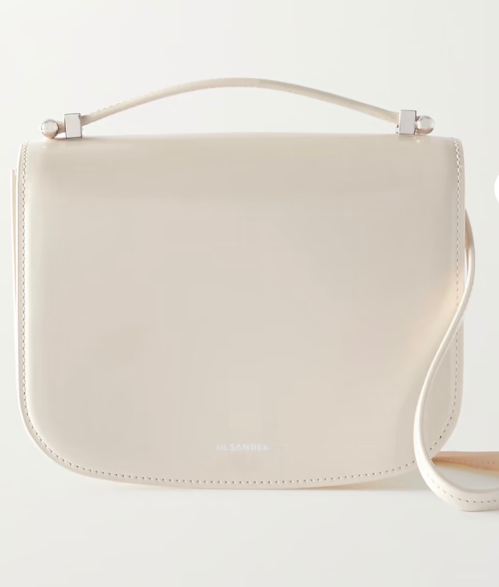 Jil Sander Leather off-white Small Taos Bag Ivory