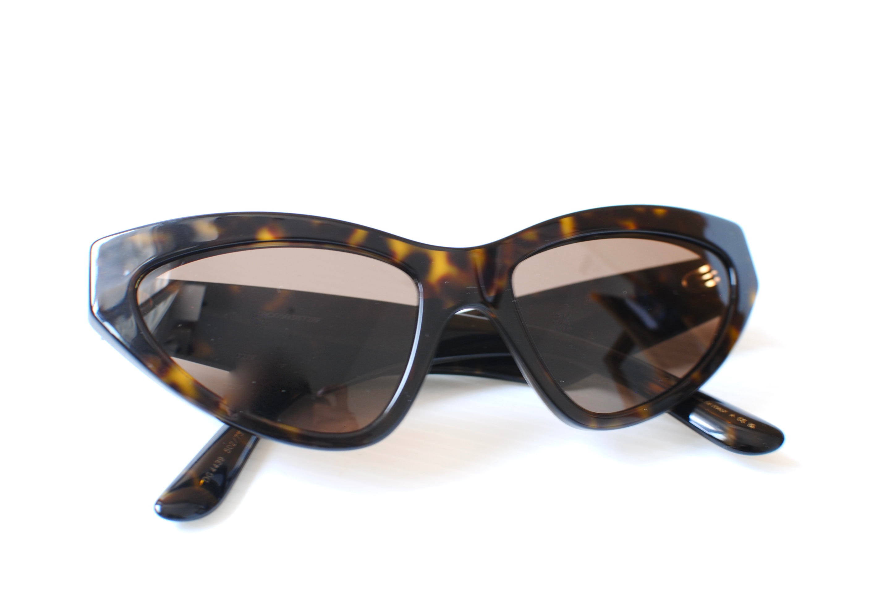 Dolce  Gabbana Tortoiseshell Cat Eye Sunglasses brown acetate