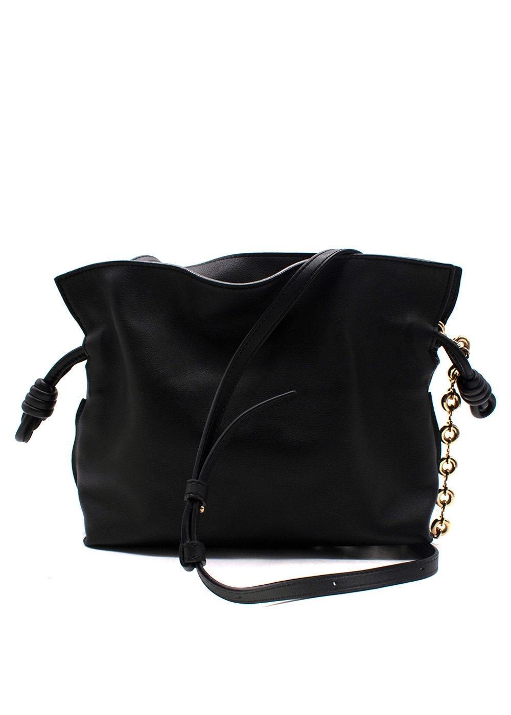 Preowned Loewe Black Flamenco Bag leather