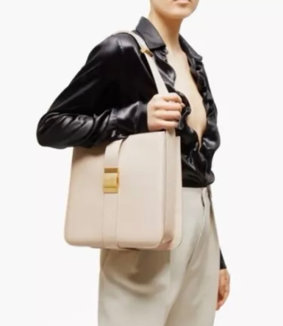 Bottega Veneta Saddle  Marie Bag Beige leather