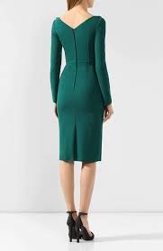 Dolce  Gabbana Green Jewel Embellished Midi Dress Size XXS virgin wool/polyamide/elastane