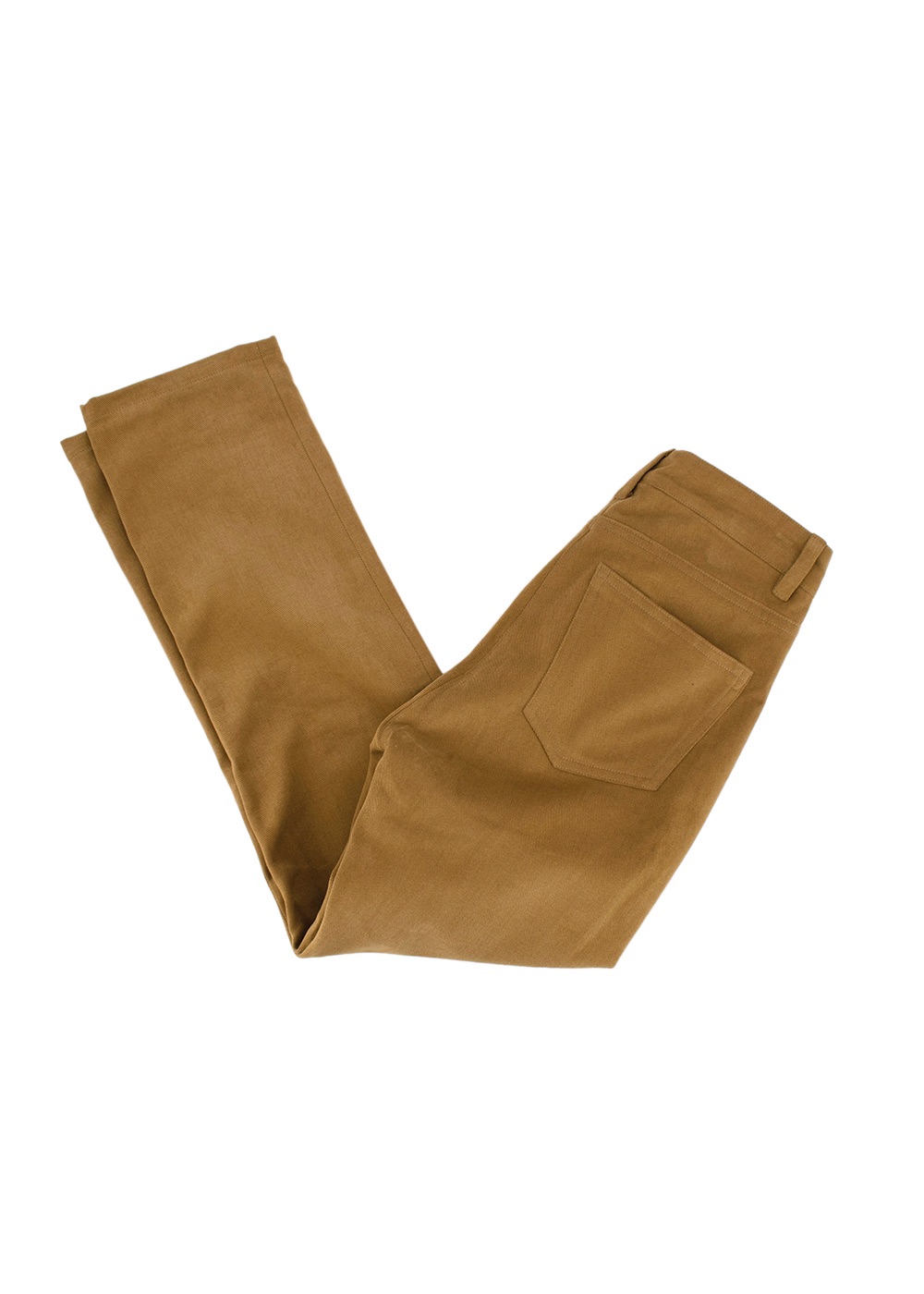 Giuliva Heritage Tan Cotton Twill Straight Leg Trousers Size S