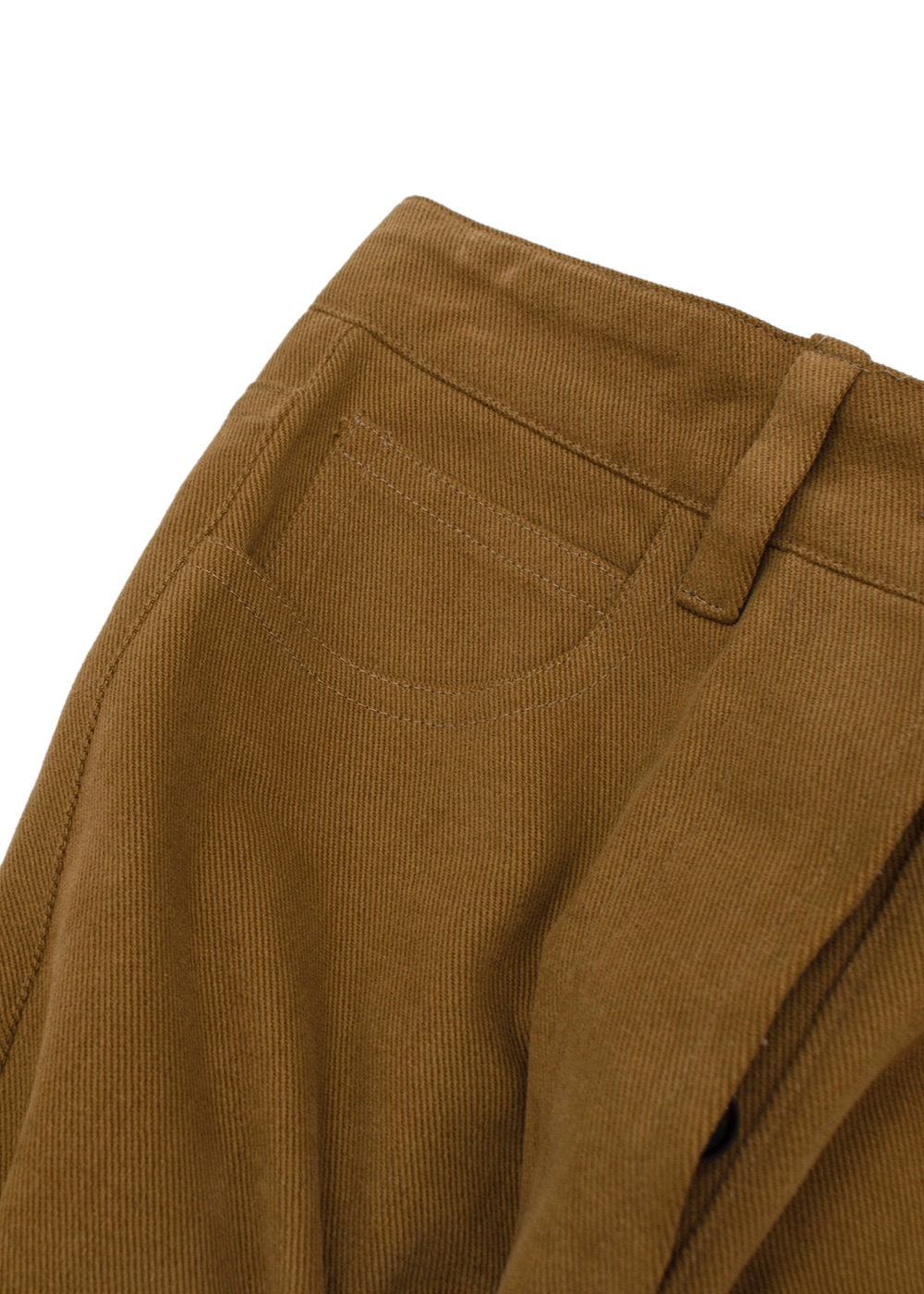 Giuliva Heritage Tan Cotton Twill Straight Leg Trousers Size S