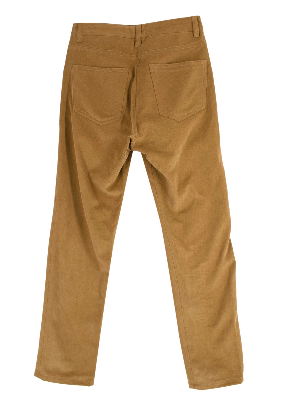 Giuliva Heritage Tan Cotton Twill Straight Leg Trousers Size S