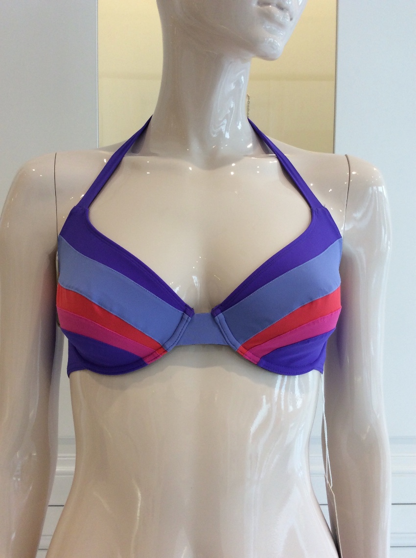 Carizzi Marilyn Bikini Top  Raquel Bikini Bottom Size S Purple lycra