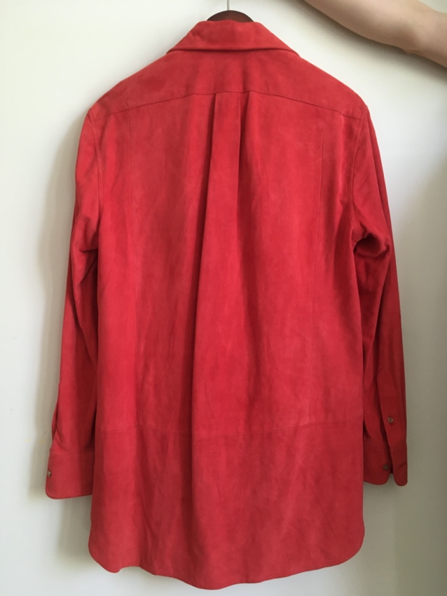 Preowned Ralph Lauren red suede jacket/coat Size M