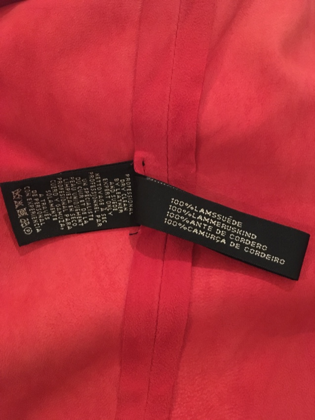 Preowned Ralph Lauren red suede jacket/coat Size M