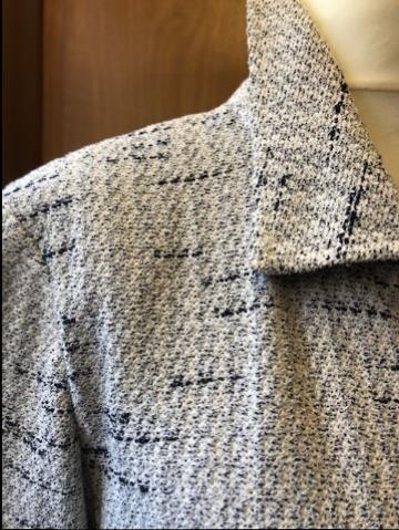 Preowned St John Tweed Wool Coat Size L Blue