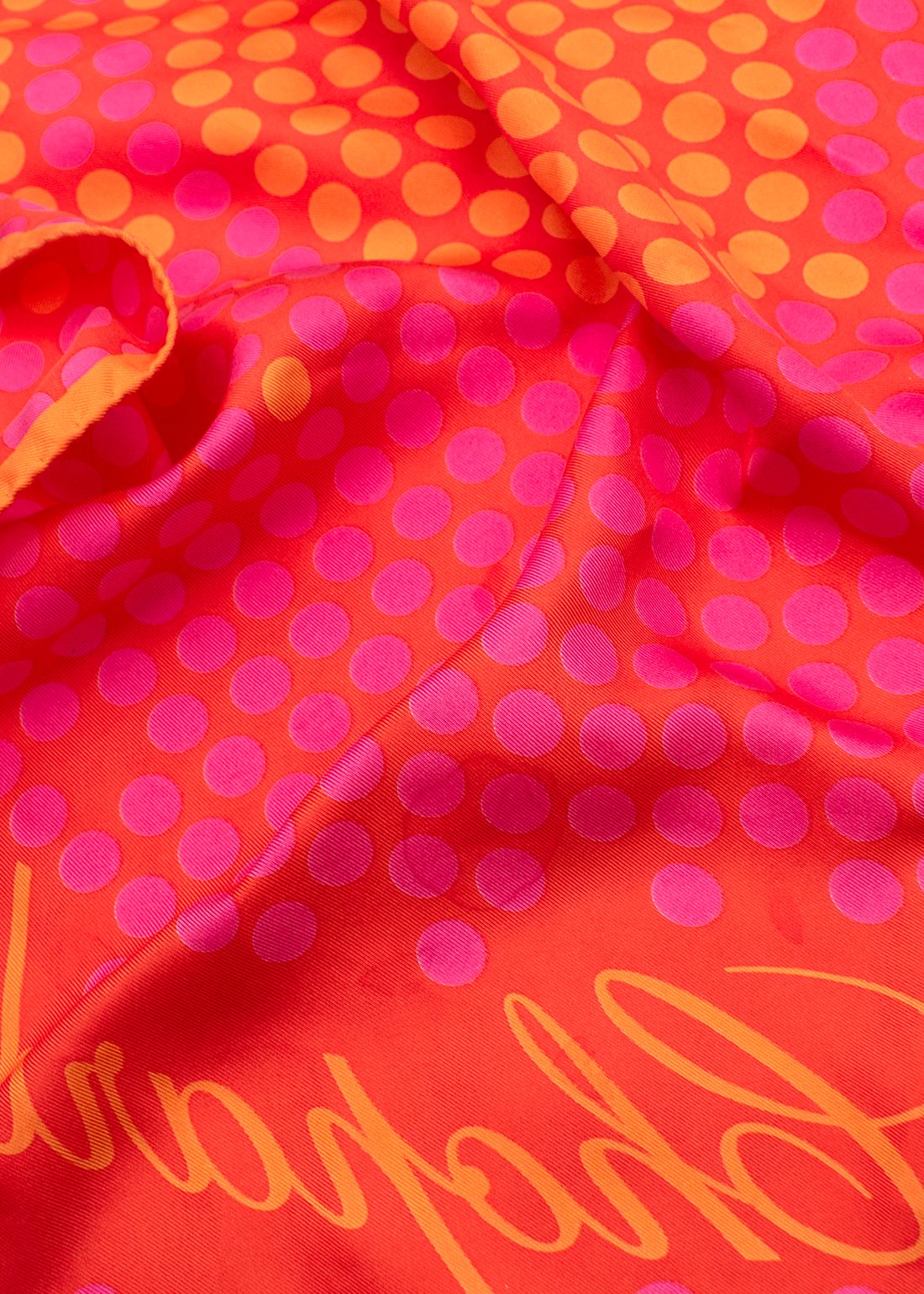 Preowned Chopard Orange and Pink Scarf silk